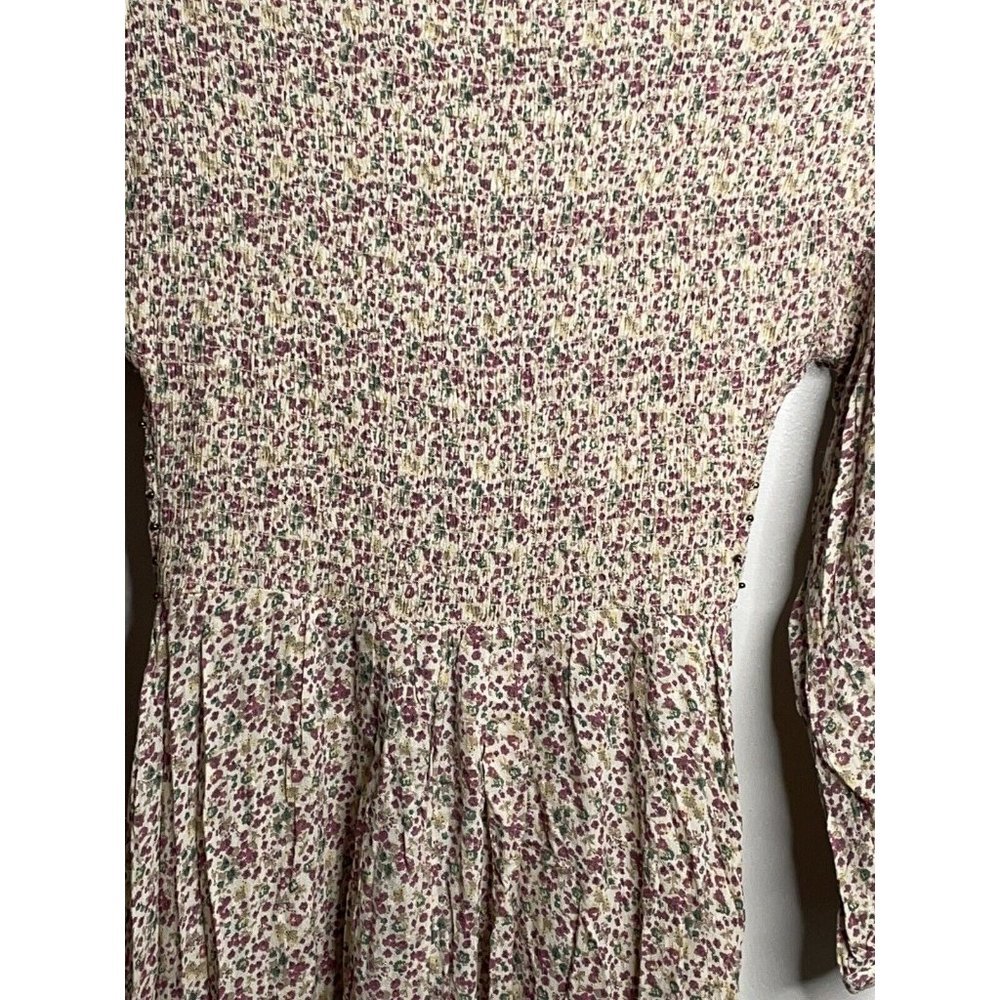 Free People Kadence Beaded Smocked Maxi Boho Duster Robe Button Size S NEW - Picture 8 of 9